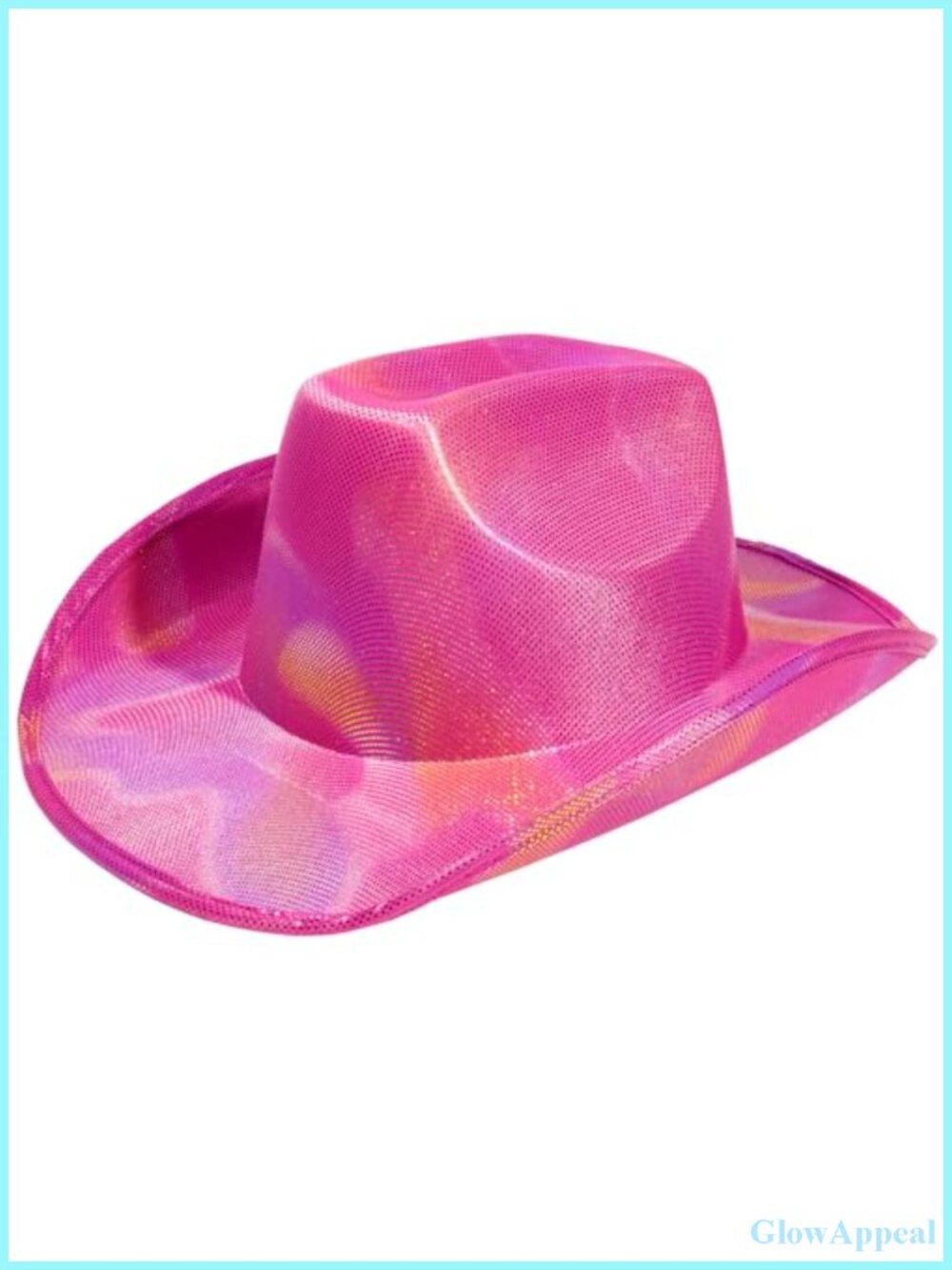 Holographic Cowboy Hat Neon Sparkly Western Costume Party Accessory